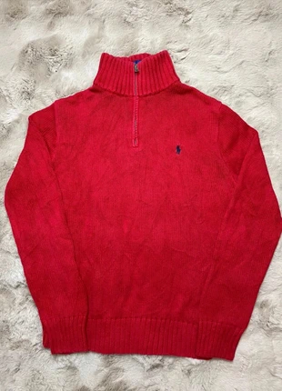 Pull Ralph Lauren Half zip 1/4 zip col camionneur | Rouge logo brodé | Taille S, marque: Ralph Lauren, état: Très bon état, taille: S, 30,00 €, 32,20 € Protection acheteurs incluse