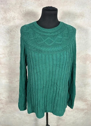 Pull Maille Torsadée Cable Knit Vintage Christopher & Banks vert sarcelle taille L, marca: Vintage Dressing, estado: Muito bom, tamanho: L / 40 / 12, €10.00, €11.20 inclui Proteção do Comprador Pro