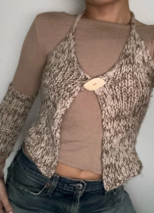 Vintage rare Y2K woollen pullover halter neck top details, brand: Vintage, condizioni: Ottime, taglia: S / IT 40 / EU 36, €45.00, €47.95 include la Protezione acquisti