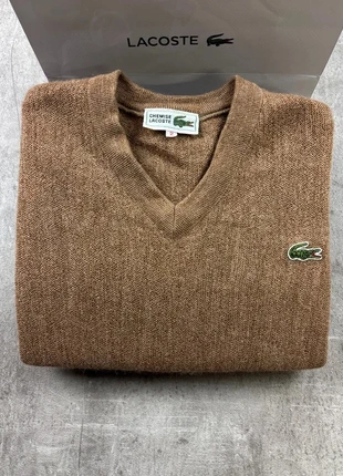 Pull col round lacoste unies brun logo brodé taille S homme / KZ072, marke: Lacoste, zustand: Sehr gut, größe: S, 34,90 €, 37,35 € inklusive Vinted-Käuferschutz