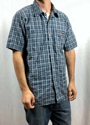 Chemise Dickies Bleu à carreaux et manches courtes taille L, brand: Dickies, condition: Good, size: L, €14.99, €16.44 includes Buyer Protection Pro