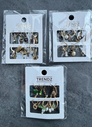 Lot 3 sets boucles d’oreilles Trendz dorées perles strass cœur œil charms femme bijoux tendance, brand: Trendz, condition: Very good, €5.00, €5.95 includes Buyer Protection Pro