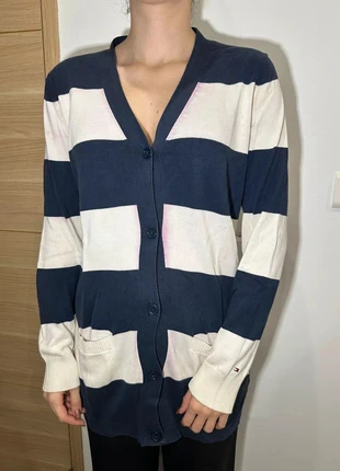 Gilet Tommy Hilfiger bleu marine / blanc - Taille L - Femme, marque: Tommy Hilfiger, état: Très bon état, taille: L / 40 / 12, 10,90 €, 12,15 € Protection acheteurs incluse