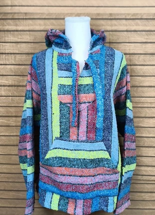 Molina – Baja Hoodie / Poncho mexicain – Unisexe – Taille M – Multicolore – Made in Mexico, brand: Molina, condizioni: Ottime, taglia: M, €10.00, €11.20 include la Protezione acquisti