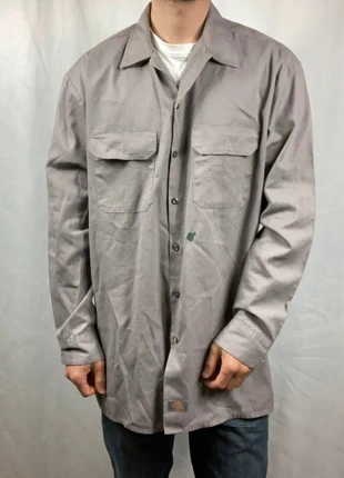 Chemise Dickies Grise à manches longues Workwear, marque: Dickies, état: Bon état, taille: XL, 12,99 €, 14,34 € Protection acheteurs (Pro) incluse