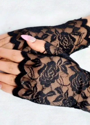 🤍Elegant Black Lace Gloves, brand: Wedding, condition: New with tags, size: One size, £2.99, £3.84 includes Buyer Protection