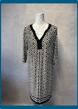 Robe Rick CardonaNew York blanche, marron et noire à strass – Taille XL Em5, marca: Rick Cardona, estado: Muy bueno, tamaño: XL / 42 / 14, 8,00 €, 9,10 € Protección al comprador Pro incluida