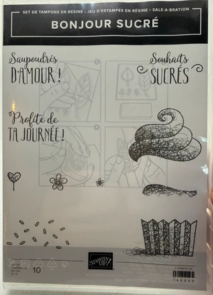 Tampons scrap Stampin’ Up! Bonjour Sucré, marque: Stampin' Up!, état: Neuf sans étiquette, 5,00 €, 5,95 € Protection acheteurs incluse