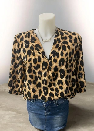 Chemisier imprimé léopard – fluide, chic et tendance, condition: New without tags, size: M / 38 / 10, €9.90, €11.10 includes Buyer Protection