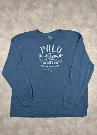 T-shirt manches longues bleu homme Polo Ralph Lauren logo vintage 100% coton – taille XXL, marke: Ralph Lauren, zustand: Sehr gut, größe: XXL, 19,90 €, 21,60 € inklusive Vinted-Käuferschutz