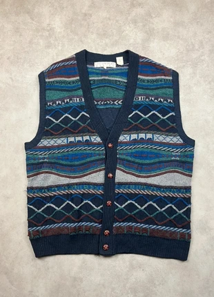 Vintage 3D coogi style cardigan sans manches leo chevalier design XL, marke: Vintage Dressing, zustand: Sehr gut, größe: XL, 35,00 €, 37,45 € beinhaltet Vinted-Käuferschutz Pro