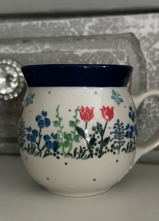 Bolesławiec przepiękny kubek 220 ml Unikat!, merk: BOLESLAWIEC, staat: Nieuw zonder prijskaartje, € 19,00, € 20,65 inclusief Kopersbescherming