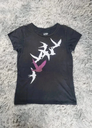 T-shirt Eastern Mountain Sports "True Love Never Dies" Birds Design 100% Organic Cotton Women's M, brand: Vintage Dressing, condition: Satisfactory, size: M / 38 / 10, €4.00, €4.90 includes Buyer Protection Pro