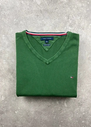 Pull Col V Tommy Hilfiger Vert XL Homme, marke: Tommy Hilfiger, zustand: Gut, größe: XL, 14,00 €, 15,40 € beinhaltet Vinted-Käuferschutz Pro
