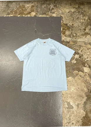 T-shirt USA bleu clair imprimé graphique Vintage, marca: Vintage Dressing, estado: Bom, tamanho: L, €14.00, €15.40 inclui Proteção do Comprador Pro