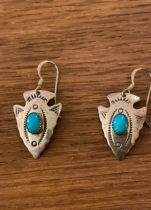 Harpo amérindien, Boucles d’oreilles « flèche » argent turquoise, marca: Harpo amérindien, estado: Nuevo sin etiquetas, 59,00 €, 62,65 € Protección al comprador incluida