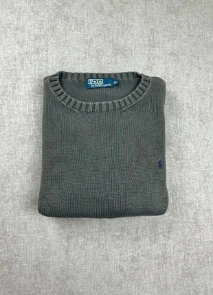 Pull Ralph Lauren à col rond | Taille XXL homme | gris foncés logo bleu marine, merk: Ralph Lauren, staat: Heel goed, maat: XXL, € 40,00, € 42,70 inclusief Kopersbescherming Pro