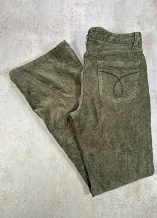 Pantalon Vintage En Velours Côtelé / Corduroy Calvin Klein vert olive ample taille 4, marca: Calvin Klein, estado: Muy bueno, tamaño: L / 40 / 12, 16,00 €, 17,50 € Protección al comprador Pro incluida