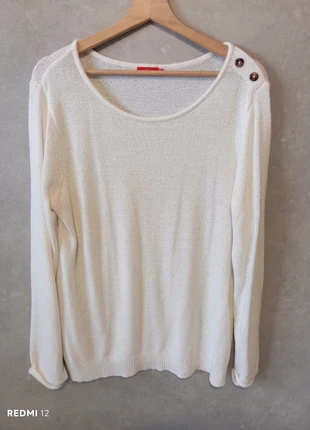 Pull col rond Tissaia maille fine blanc boutons épaule – Taille XL - Très bon état, marke: Tissaia, zustand: Sehr gut, größe: XL / 42 / 14, 5,00 €, 5,95 € inklusive Vinted-Käuferschutz