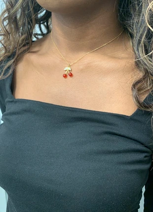 Collier doré cerise acier inoxydable, marca: Tendance, estado: Muy bueno, 10,90 €, 12,15 € Protección al comprador Pro incluida