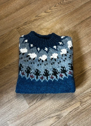 Pull Nancy Thomas 100% Wool | Motif Nordique Vintage 80s/90s | Taille L, marke: Nancy Thomas, zustand: Sehr gut, größe: L, 59,00 €, 62,65 € inklusive Vinted-Käuferschutz