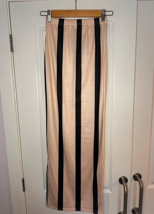 Beige & black straight, striped maxi skirt from boohoo. Size 8, brand: Boohoo, condition: New with tags, size: S / UK 8-10, £6.50, £7.53 includes Buyer Protection