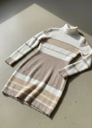 Robe pull rayée – douce, chaude, beige, marque: Atelier Lysandra, état: Très bon état, taille: M / 38 / 10, 59,90 €, 63,60 € Protection acheteurs (Pro) incluse