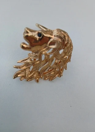 Broche dorée / Clip foulard animal tête de lion ° Bijou Rétro Vintage chic Unisexe °, marque: Vintage, état: Très bon état, 15,00 €, 16,45 € Protection acheteurs incluse