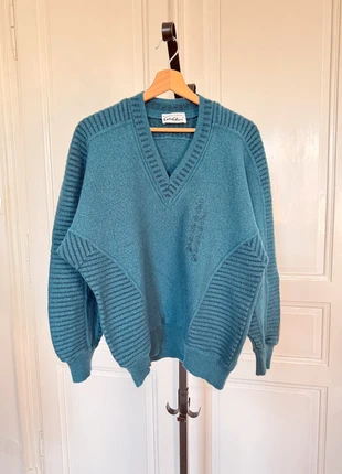 Carlo Colucci V-Ausschnitt Pullover – blau, Made in Germany, marke: Carlo Colucci, zustand: Sehr gut, größe: M, 24,00 €, 25,90 € inklusive Vinted-Käuferschutz