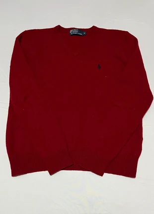 Pull Ralph Lauren rouge taille S col V en laine, marke: Ralph Lauren, zustand: Sehr gut, größe: S, 30,00 €, 32,20 € inklusive Vinted-Käuferschutz