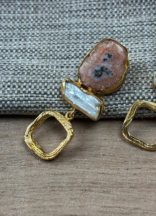 Superbe BO agate druse et perle., état: Très bon état, 16,00 €, 17,50 € Protection acheteurs (Pro) incluse