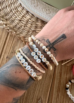 Lot de 4 bracelets en perles Heishi et mini perles, brand: La Cagole Arlésienne, condition: New without tags, €20.00, €21.70 includes Buyer Protection