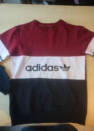 Pull Adidas Bordeaux / Blanc / Noir – Taille S, marque: adidas, état: Très bon état, taille: S, 10,00 €, 11,20 € Protection acheteurs incluse