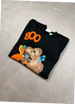 Sweat vintage Halloween Lee 🐻🎃 noir made in USA (M) unisexe – motif ours citrouille rétro #SWS4GDD, marca: Lee, estado: Bueno, tamaño: M, 16,12 €, 17,63 € Protección al comprador incluida