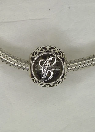 Charm Pandora Lettre B pavée • Authentique ALE S925 • Très bon état, brand: Pandora, condizioni: Ottime, €16.00, €17.50 include la Protezione acquisti