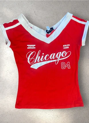 Maglietta rossa, marque: Chicago, état: Très bon état, taille: S / 36 / 8, 7,00 €, 8,05 € Protection acheteurs incluse