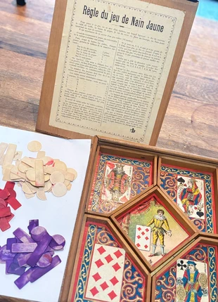 Jeu de Nain Jaune ancien – coffret en bois, brand: Meru, condition: Very good, €180.00, €189.70 includes Buyer Protection