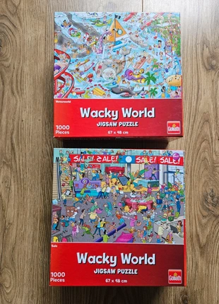 Goliath Wacky World puzzels, merk: Goliath, staat: Heel goed, € 6,00, € 7,00 inclusief Kopersbescherming