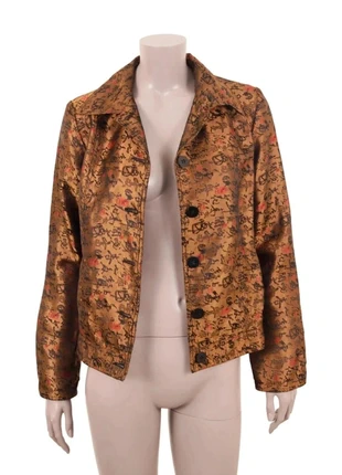 Veste courte Multiples – tissu brocart doré à motifs asiatiques – taille T1 (36), marca: Multiples, estado: Muito bom, tamanho: S / 36 / 8, €30.00, €32.20 inclui Proteção do Comprador