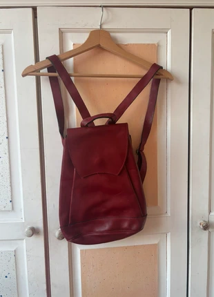 Sac à dos vintage cuir rouge, marca: Vintage Dressing, estado: Muito bom, €22.00, €23.80 inclui Proteção do Comprador