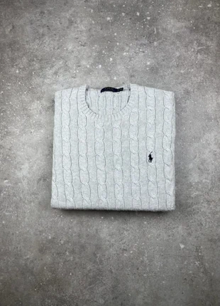 Pull Col Rond Tressé Torsade Polo Ralph Lauren Taille XXL Homme Gris Logo Brodé 100% Coton #R36, marque: Ralph Lauren, état: Très bon état, taille: XXL, 60,00 €, 63,70 € Protection acheteurs (Pro) incluse