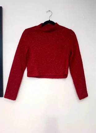 Pull crop rouge paillettes H&M, brand: H&M, condizioni: Ottime, taglia: S / IT 40 / EU 36, €14.00, €15.40 include la Protezione acquisti Pro