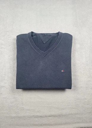 Pull Tommy Hilfiger Bleu Marine Taille L Homme Logo Brodé en Coton Très Bon État #11, marca: Tommy Hilfiger, estado: Muito bom, tamanho: L, €12.99, €14.34 inclui Proteção do Comprador Pro