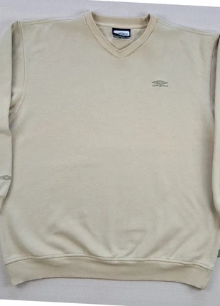 Pull col V crewneck Umbro logo brodé broderie vintage oversize y2k beige taille L coton, marque: Umbro, état: Très bon état, taille: L, 25,00 €, 26,95 € Protection acheteurs incluse