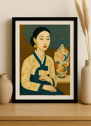 Poster A3 Donna Coreana in Hanbok – Arte Orientale Vintage, Stampa Artistica Elegante, merk: ZEN, staat: Nieuw, € 6,50, € 7,53 inclusief Kopersbescherming Pro
