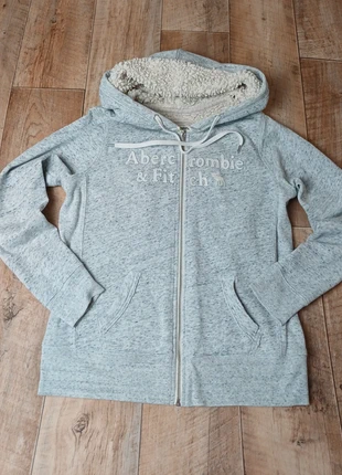 Hoodie zippé Abercrombie & Fitch – Sherpa Doublé – Gris Chiné – Taille L, brand: Abercrombie & Fitch, condizioni: Ottime, taglia: L / IT 44 / EU 40, €39.90, €42.60 include la Protezione acquisti