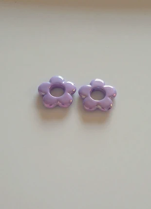 Pampilles fleurs en acrylique violet pastel – style rétro tendance, brand: Tendance, condizioni: Ottime, €1.00, €1.75 include la Protezione acquisti Pro