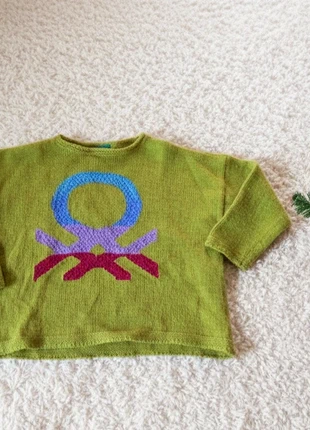 Maglione Benetton Logo Verde 3 Anni 100cm, brand: United Colors of Benetton, condizioni: Ottime, taglia: 3 anni / 98 cm, €3.99, €4.89 include la Protezione acquisti