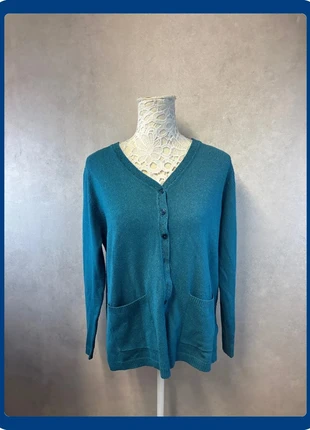 Cardigan bleu vert canard avec strass – Fangua – Taille L – Lot MI17, brand: Fanghua, condition: Very good, size: L / 40 / 12, €6.70, €7.74 includes Buyer Protection Pro