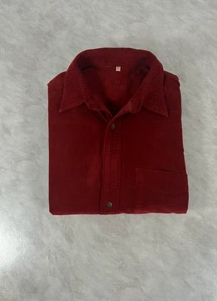 Chemise workwear vintage velours côtelé bordeaux – L homme, esprit surchemise Code 057N, marque: Vintage Dressing, état: Bon état, taille: L, 18,00 €, 19,60 € Protection acheteurs (Pro) incluse